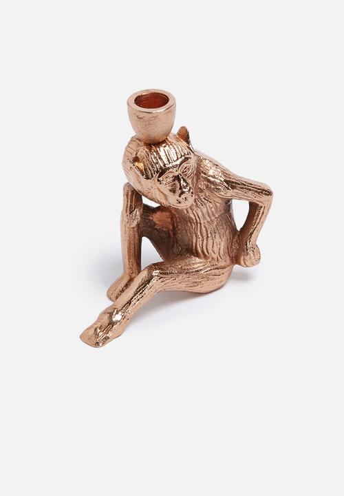 Sarah Jane - Copper monkey candle holder