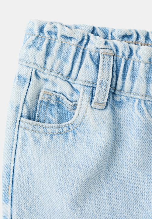 MANGO - Jeans PAPERBAG - Open Blue