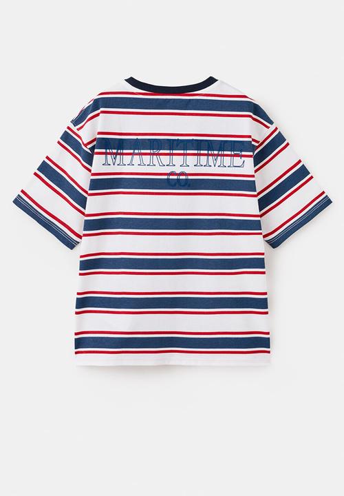 MANGO - T-shirt fmaritim - red