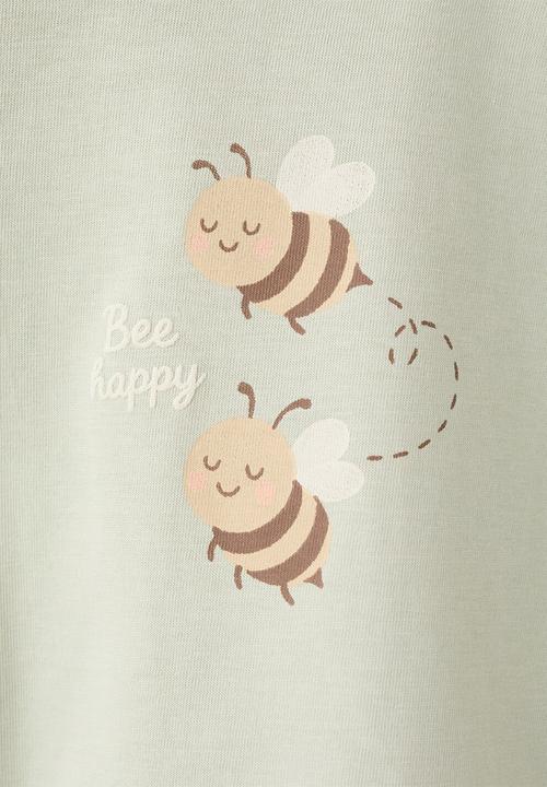 MANGO - T-Shirt BEE - Green