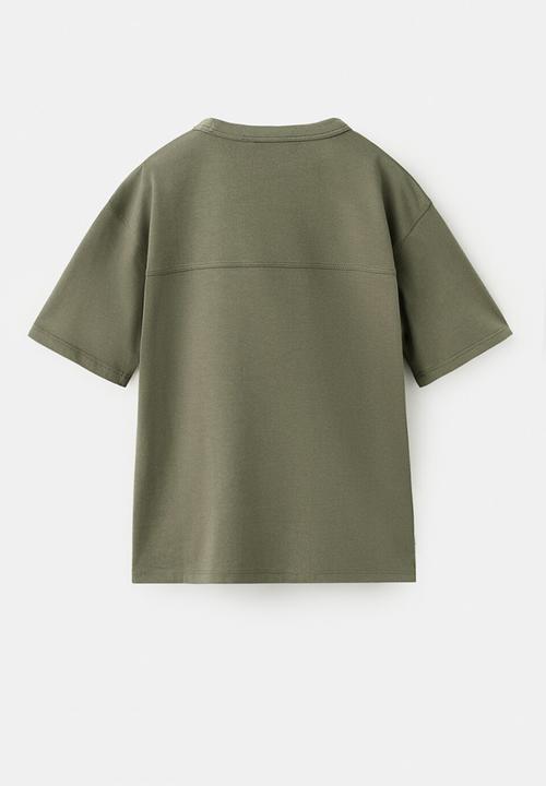 MANGO - T-shir Basicmc - beige/khaki