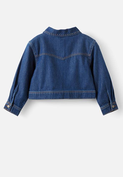 Cotton On - Relaxed Denim Jacket - Mermaid Midnight/Studs