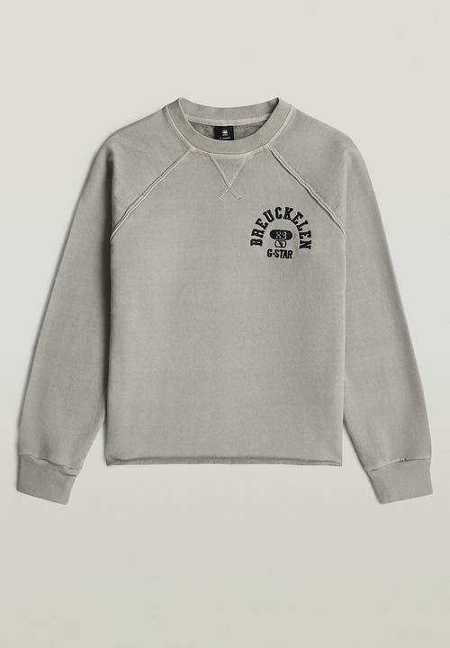 G-STAR - Basic Coll Crew Sweater - Grey Alloy