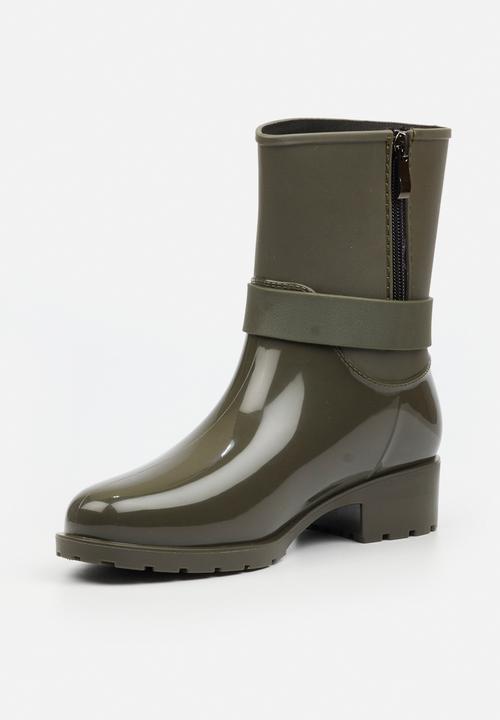 Viabeach - Cloudy 2 gold buckle rain ankle boot - khaki