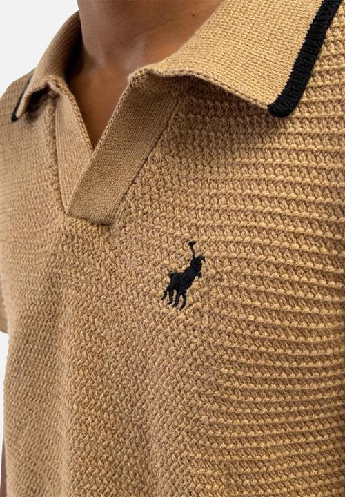 POLO - Boys Sipho Knitted Ss Golfer - Camel