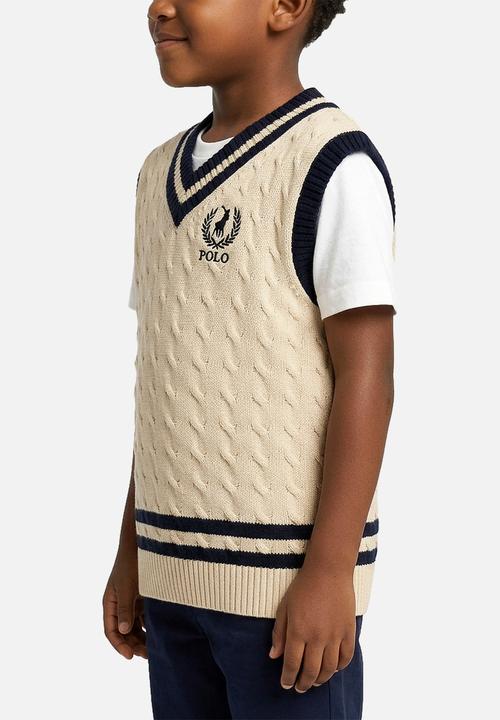 POLO - Boys Patrick Sleeveless Cable Knit - Birch