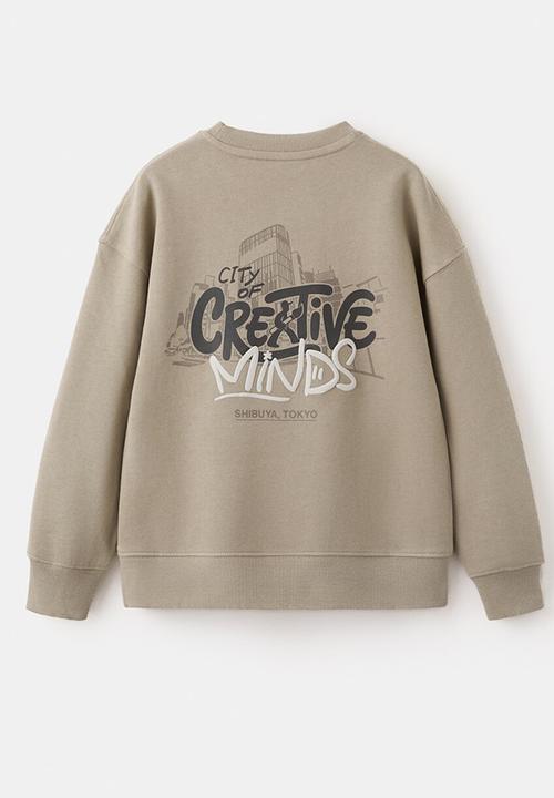 MANGO - Sweatshirt CREATIVE - Light Pastel Brown