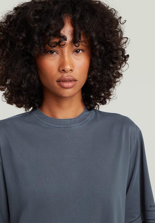 G-STAR - Woven mix washed jersey dress wmn - dark blue