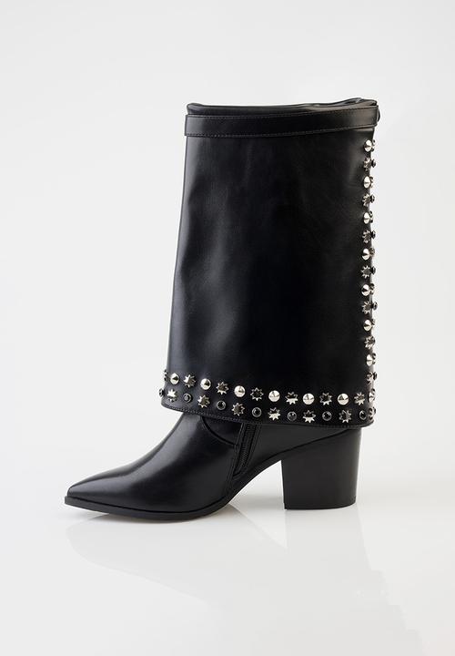 SISSY BOY - Blangee spat boot - black