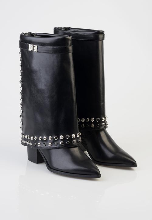 SISSY BOY - Blangee spat boot - black