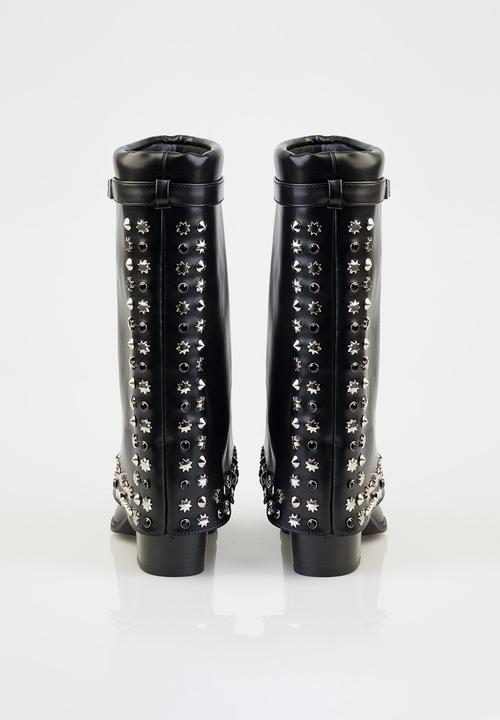SISSY BOY - Blangee spat boot - black