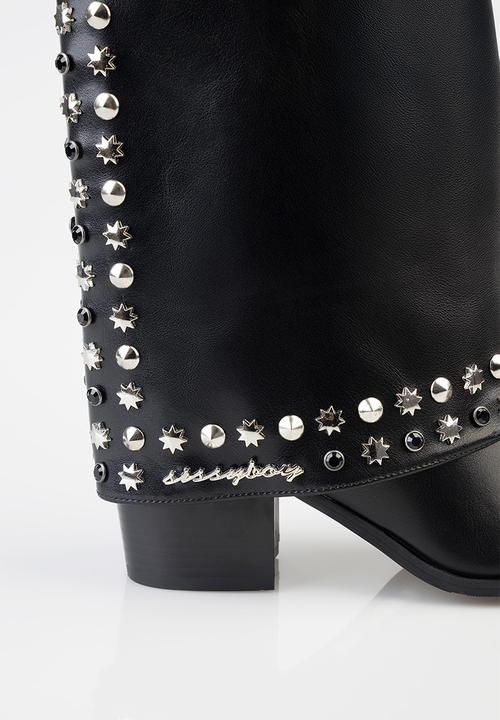 SISSY BOY - Blangee spat boot - black