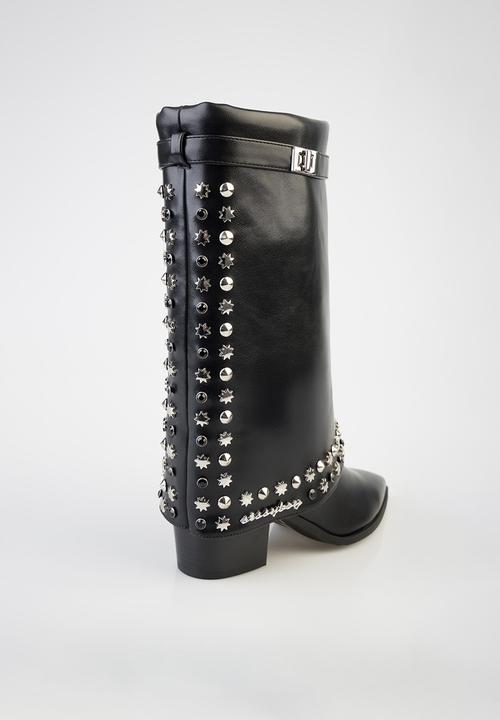 SISSY BOY - Blangee spat boot - black