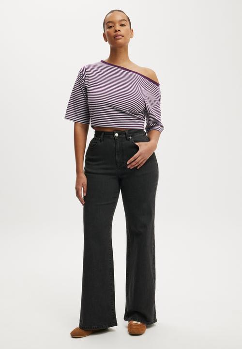 Cotton On - Curvy stretch wide jean - leo black