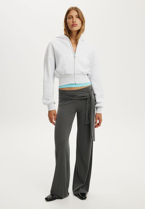 Cotton On - Oversized Zip Through Hoodie - Light Grey Marle