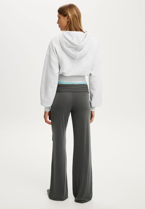 Cotton On - Oversized Zip Through Hoodie - Light Grey Marle