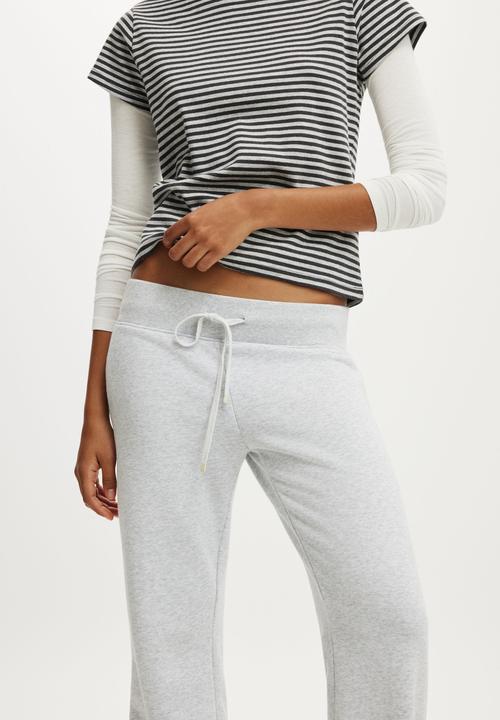 Cotton On - Low rise bootleg sweatpant - light grey marle