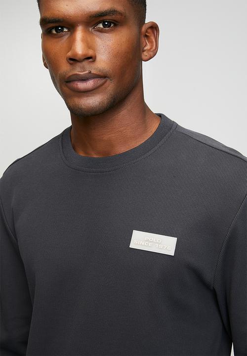 POLO - Thembeka Sport Long Sleeve Ribbed Sweat Top - Charcoal