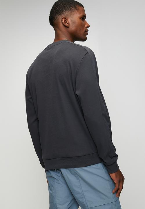 POLO - Thembeka Sport Long Sleeve Ribbed Sweat Top - Charcoal