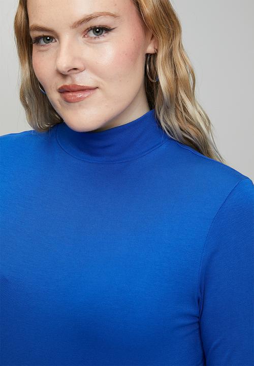 Me&B - Plus Luxe Poloneck Essential - Electric Blue