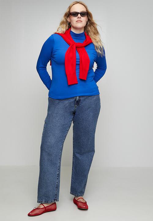 Me&B - Plus Luxe Poloneck Essential - Electric Blue