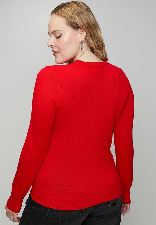Me&B - Plus Luxe Jumper - Cherry Red