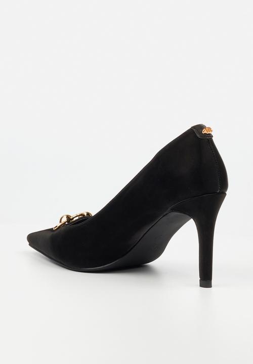 Miss Black - Tamara 2 gold chain heel - black
