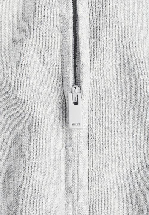 H&M - Zip-through cardigan - light grey marl