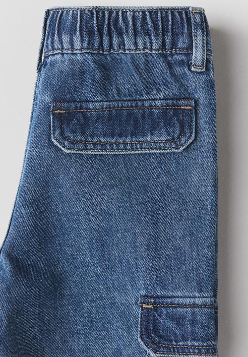 H&M - Relaxed tapered fit jeans - dark denim blue 