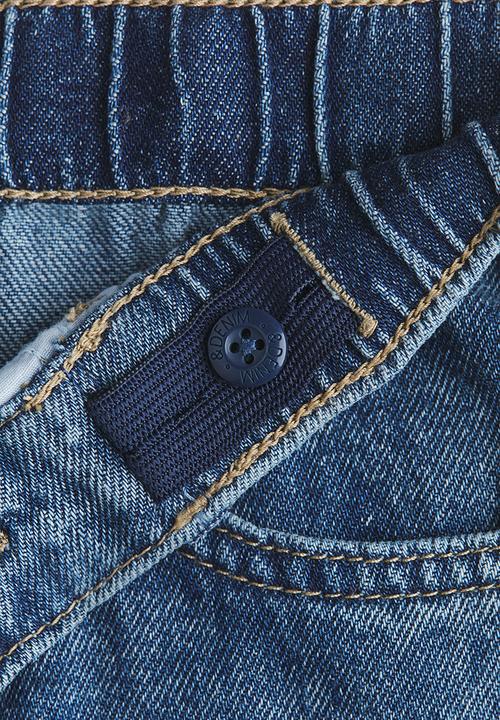 H&M - Relaxed tapered fit jeans - dark denim blue 