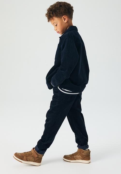 H&M - Cotton corduroy trousers - navy blue 