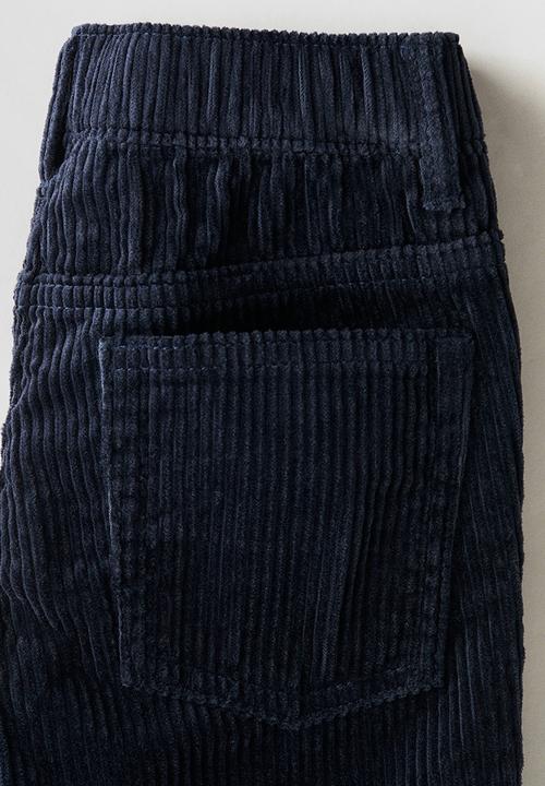 H&M - Cotton corduroy trousers - navy blue 