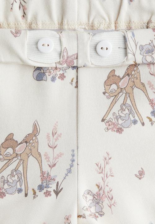 H&M - Jersey leggings - white/bambi