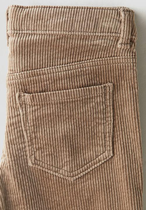 H&M - Wide cotton corduroy trousers - beige