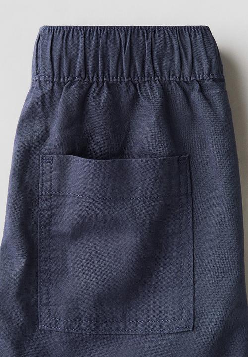 H&M - Linen-blend shorts - dark blue