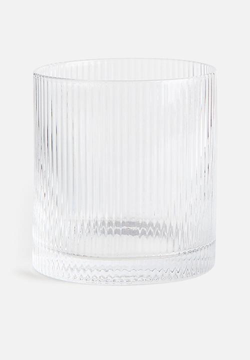 Fluted tumbler - transparent