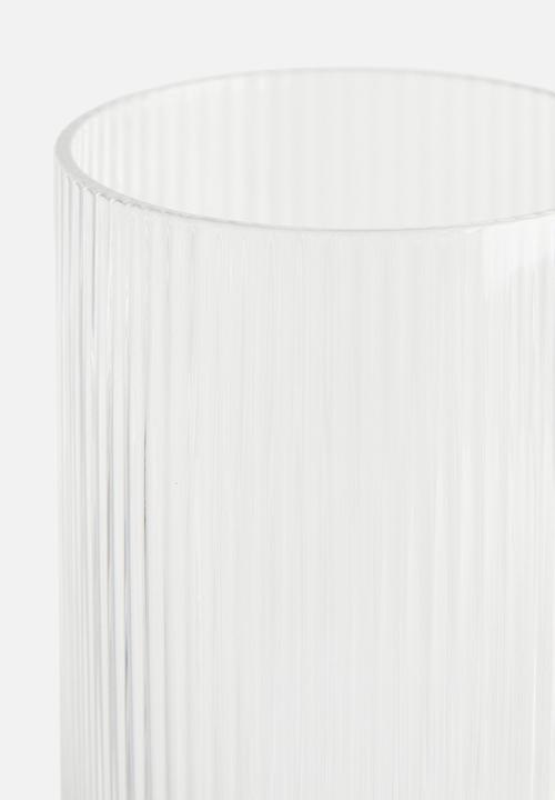 H&M - Fluted highball glass - transparent