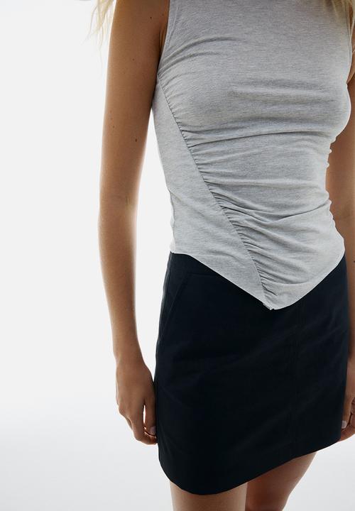 H&M - Draped jersey vest top - light grey marl