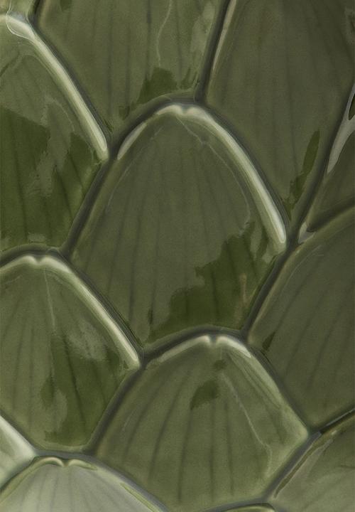 H&M - Figurative stoneware serving plate - green/artichoke