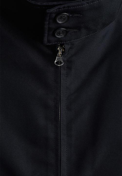 H&M - Loose fit funnel-neck jacket - navy blue