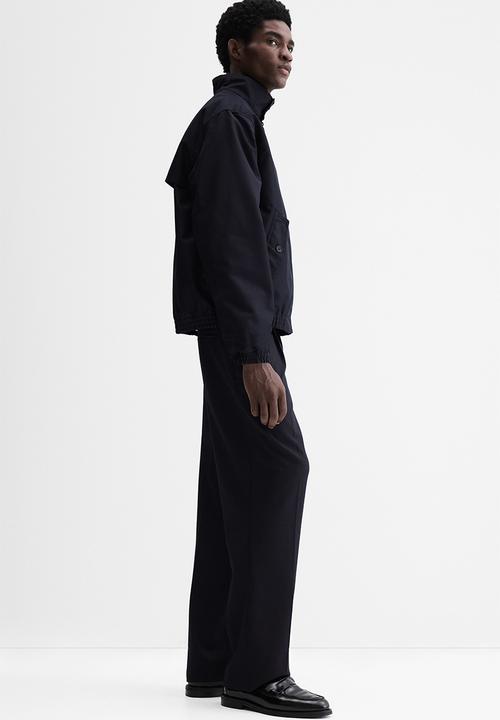 H&M - Loose fit funnel-neck jacket - navy blue