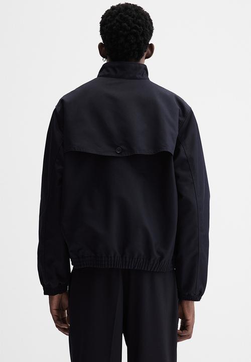 H&M - Loose fit funnel-neck jacket - navy blue