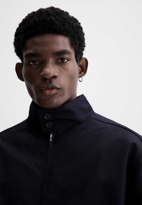 H&M - Loose fit funnel-neck jacket - navy blue