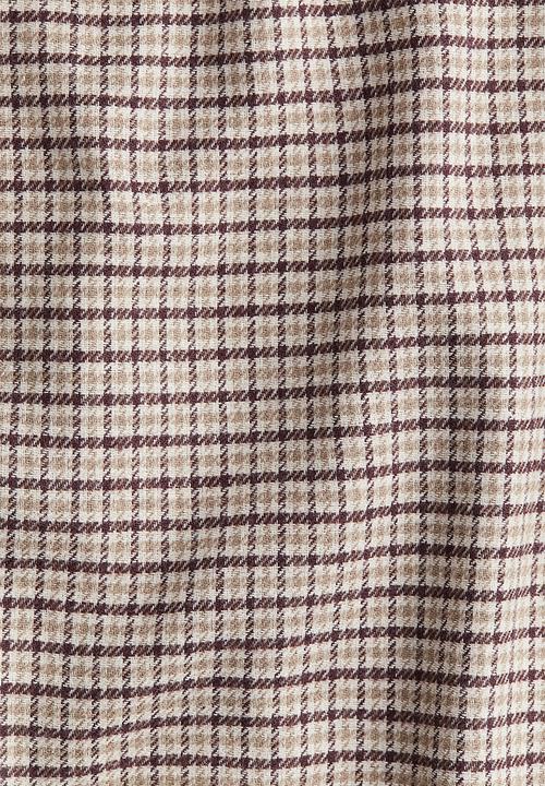 H&M - Relaxed fit flannel trousers - beige/checked
