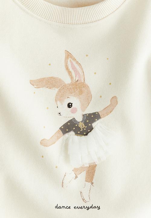 H&M - Sweatshirt - cream/dance everyday