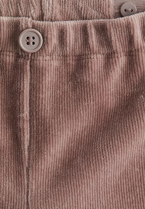 H&M - Ribbed velour leggings - light brown