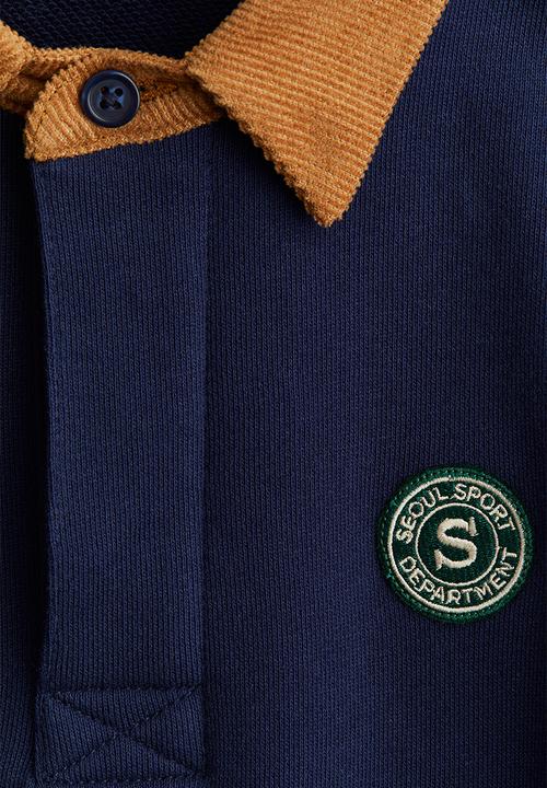H&M - Loose-fit rugby shirt - navy blue/s