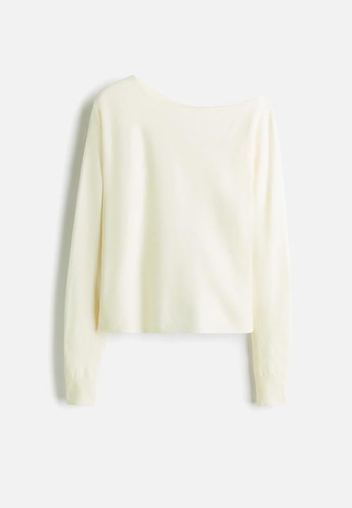 H&M - One-shoulder jumper - white