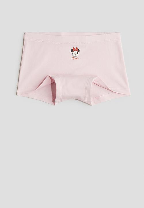 H&M - 5-pack cotton boxer briefs - pink/minnie mouse 