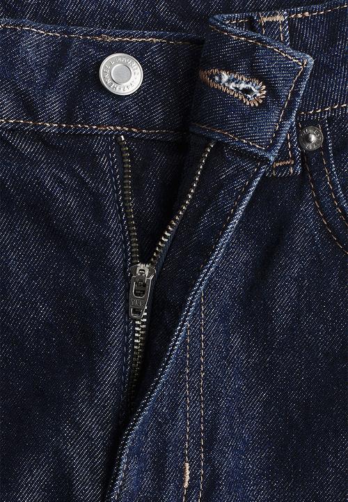 H&M - Mom slim fit high waist ankle jeans - dark denim blue